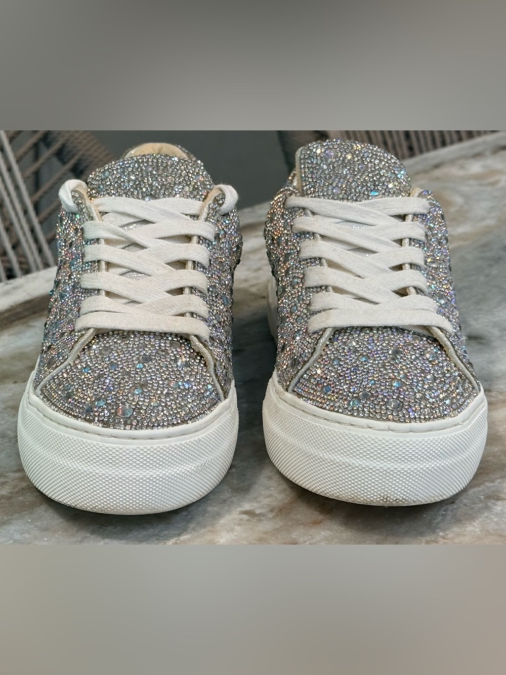 Women’s BETSEY JOHNSON Sidny rhinestone platform sneakers- Size 6. - Picture 5 of 10